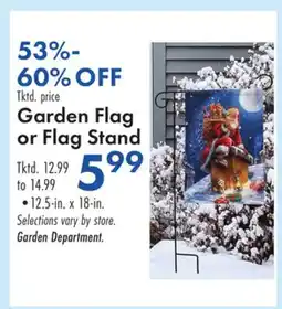 Boscov's Garden Flag or Flag Stand offer