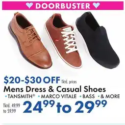 Boscov's Mens Dress & Casual Shoes offer