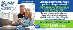 Boscov's Prescription Fit Hearing Aids offer