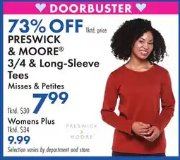 Boscov's PRESWICK & MOORE 3/4 & Long-Sleeve Tees offer