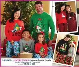 Boscov's ENTIRE STOCK Pajamas for the Family offer