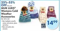 Boscov's MUK LUKS Womens Cold Weather Accessories offer