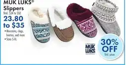 Boscov's MUK LUKS Slippers offer