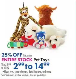 Boscov's ENTIRE STOCK Pet Toys offer