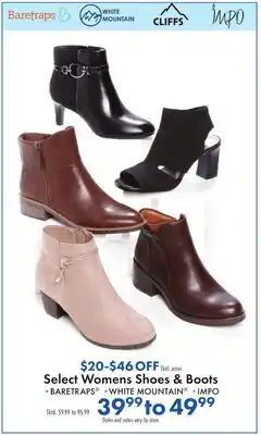Boscov's Select Womens Shoes & Boots offer