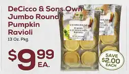 DeCicco & Sons DeCicco & Sons Own Jumbo Round Pumpkin Ravioli offer