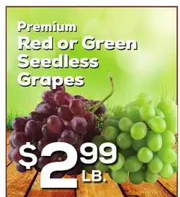 DeCicco & Sons Premium Red or Green Seedless Grapes offer