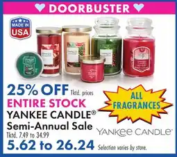 Boscov's YANKEE CANDLE Semi-Annual Sale offer
