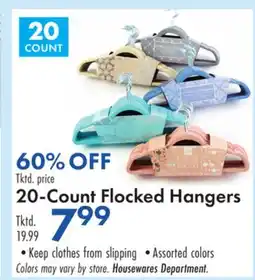Boscov's 20-Count Flocked Hangers offer