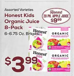 DeCicco & Sons Honest Kids Organic Juice 8-Pack offer