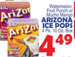 Bravo Supermarkets ARIZONA ICE POPS offer