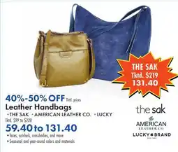 Boscov's Leather Handbags offer