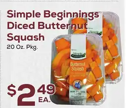 DeCicco & Sons Simple Beginnings Diced Butternut Squash offer