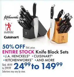 Boscov's ENTIRE STOCK Knife Block Sets offer