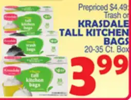 Bravo Supermarkets KRASDALE TALL KITCHEN BAGS offer