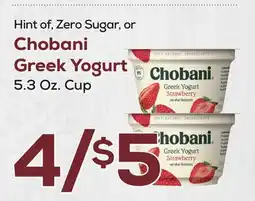 DeCicco & Sons Chobani Greek Yogurt offer