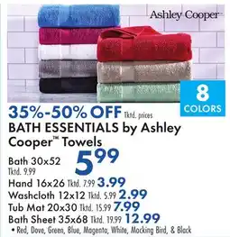 Boscov's BATH ESSENTIALS by Ashley Cooper Towels offer