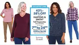Boscov's HASTING & SMITH Fall Separates offer