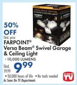 Boscov's FARPOINT Versa Beam Swivel Garage & Ceiling Light offer