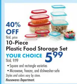 Boscov's 10-Piece Plastic Food Storage Set offer