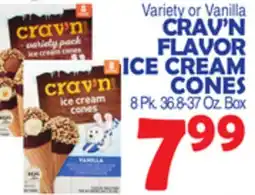 Bravo Supermarkets CRAV'N FLAVOR ICE CREAM CONES offer