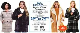 Boscov's Layers of Luxe Outerwear offer