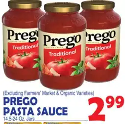 Bravo Supermarkets PREGO PASTA SAUCE offer