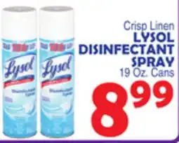 Bravo Supermarkets LYSOL DISINFECTANT SPRAY offer