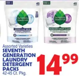Bravo Supermarkets SEVENTH GENERATION LAUNDRY DETERGENT PACKS offer