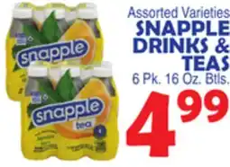 Bravo Supermarkets SNAPPLE DRINKS & TEAS offer