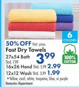 Boscov's Fast Dry Towels offer