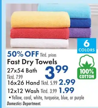 Boscov's Fast Dry Towels offer