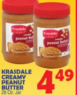 Bravo Supermarkets KRASDALE CREAMY PEANUT BUTTER offer