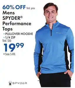Boscov's Mens SPYDER Performance Tops offer