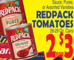 Bravo Supermarkets REDPACK TOMATOES 28-29 Oz. Cans offer