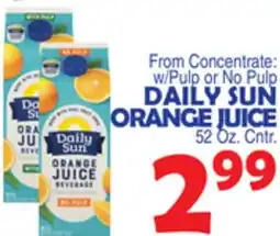 Bravo Supermarkets DAILY SUN ORANGE JUICE 52 Oz. Cntr offer