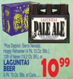 Bravo Supermarkets LAGUNITAS BEER 6 Pk. 12 Oz. Btls. or Cans offer