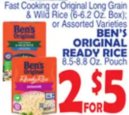 Bravo Supermarkets BEN'S ORIGINAL READY RICE 8.5-8.8 Oz. Pouch offer