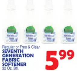Bravo Supermarkets SEVENTH GENERATION FABRIC SOFTENER offer