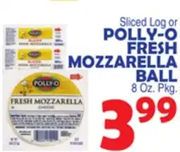 Bravo Supermarkets POLLY-O FRESH MOZZARELLA BALL 8 Oz. Pkg offer