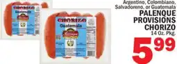 Bravo Supermarkets PALENQUE PROVISIONS CHORIZO offer
