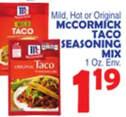 Bravo Supermarkets MCCORMICK TACO SEASONING MIX offer