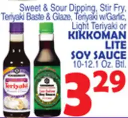 Bravo Supermarkets KIKKOMAN LITE SOY SAUCE offer