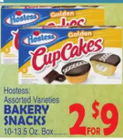 Bravo Supermarkets Hostess BAKERY SNACKS 10-13.5 Oz. Box offer