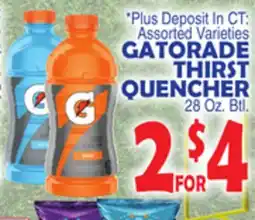 Bravo Supermarkets GATORADE THIRST QUENCHER offer