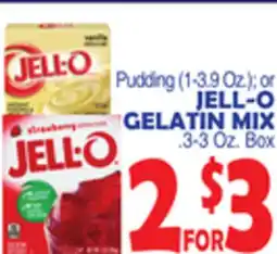 Bravo Supermarkets JELL-O GELATIN MIX .3-3 Oz. Box offer