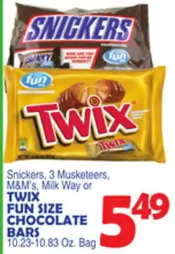 Bravo Supermarkets TWIX FUN SIZE CHOCOLATE BARS offer