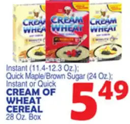Bravo Supermarkets CREAM OF WHEAT CEREAL 28 Oz. Box offer