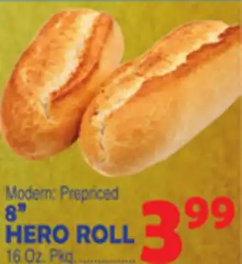 Bravo Supermarkets 8 HERO ROLL 16 Oz. Pkg offer