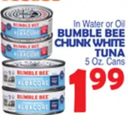Bravo Supermarkets BUMBLE BEE CHUNK WHITE TUNA offer